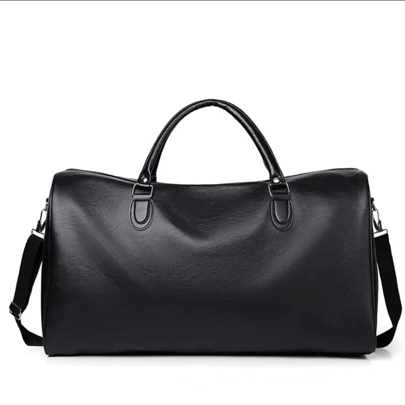 Men's Business Travel Bags Leather Large Capacity Handbags