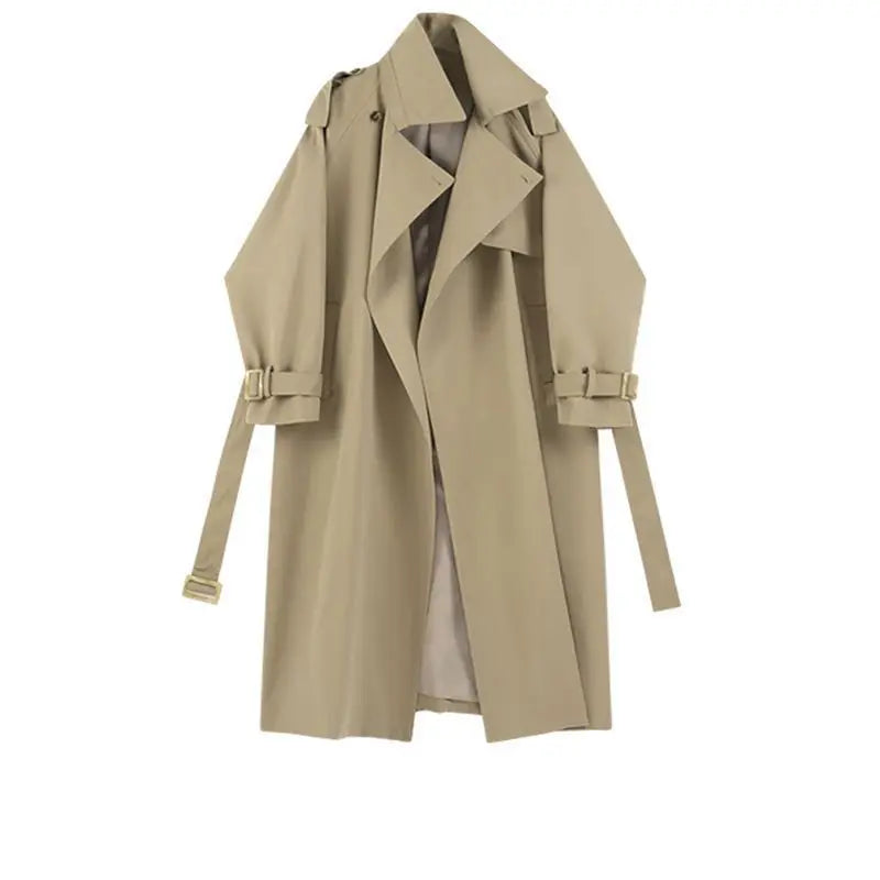 Fashionable and Versatile Women's Mid-length Windbreaker Coats
