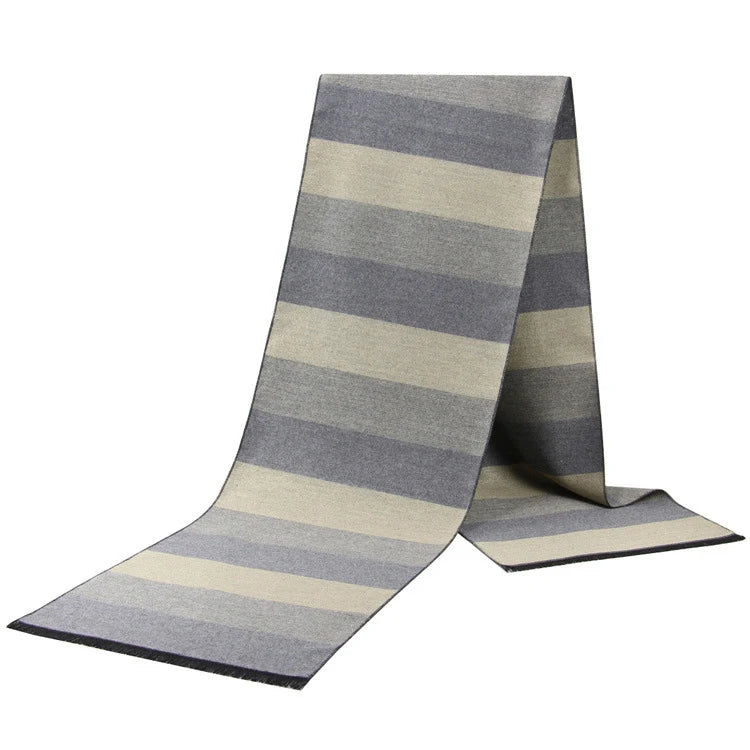 Cashmere Shawl Luxury Brand Scarf Soft Keep Warm Outdoor Grey Knit Neckerchief