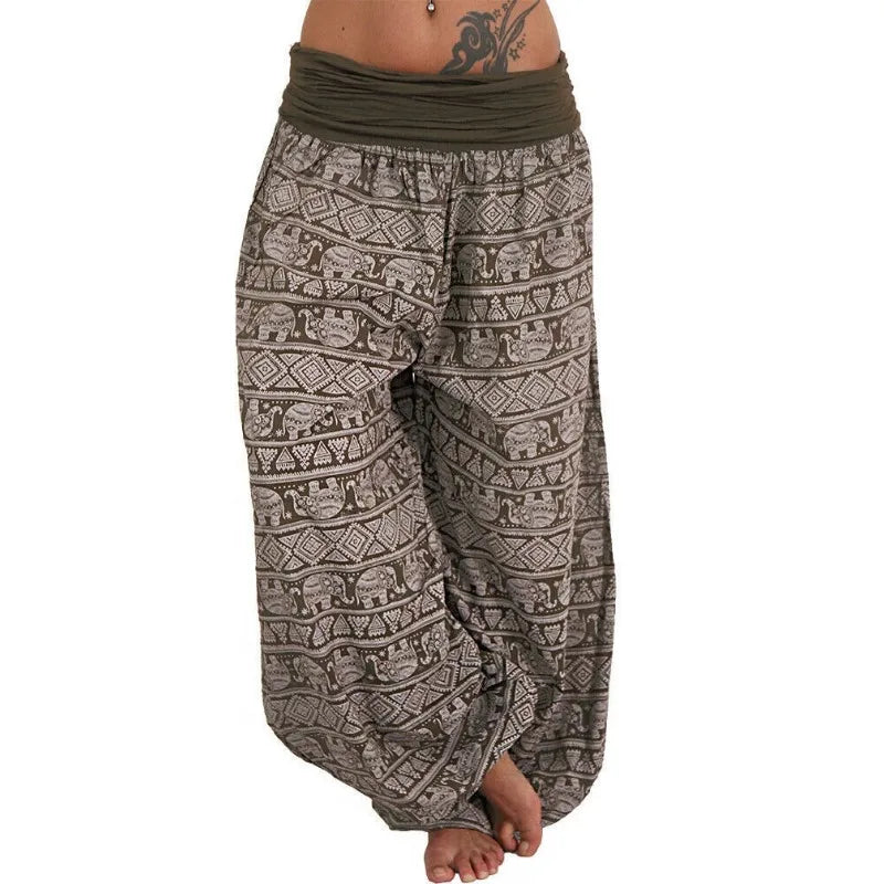 Geometric Haren Pants Casual Comfortable Loose Printed Pants