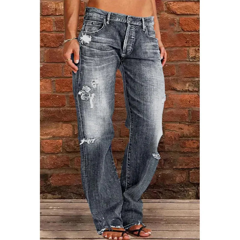 Women's Jeans Slim Fit Straight Leg  Jeans