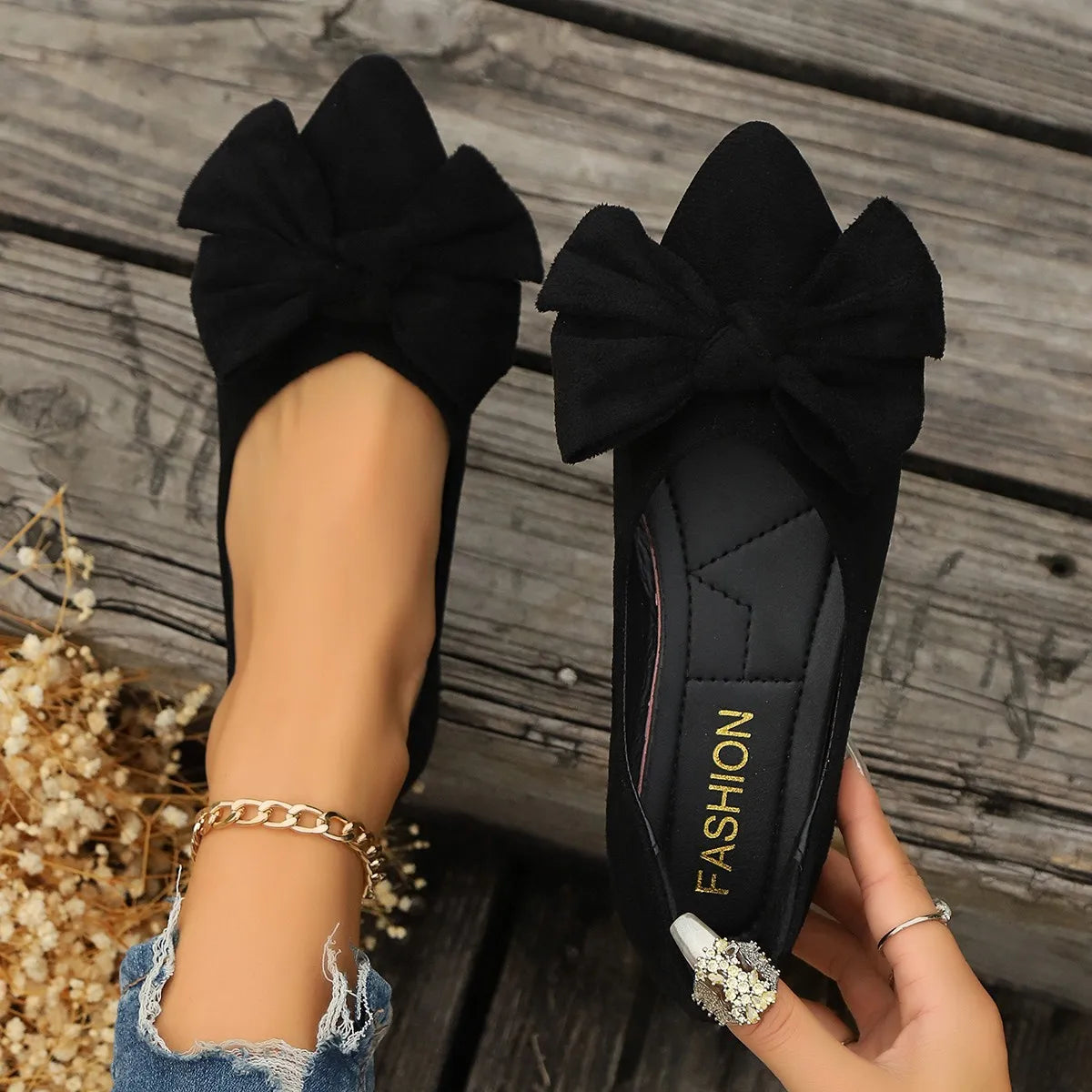 Women Flats Shoes  Pointed Toe Female Loafers