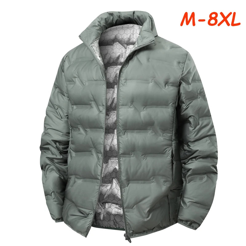 Men Winter New White Duck Down Jacket Warm Thick Stand Collar Windproof Puffer Jacket