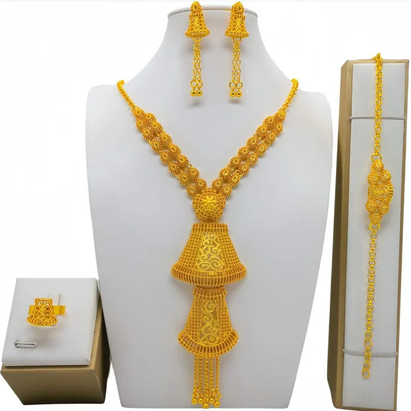 Flower Design Luxury Color Women's Jewelry Set