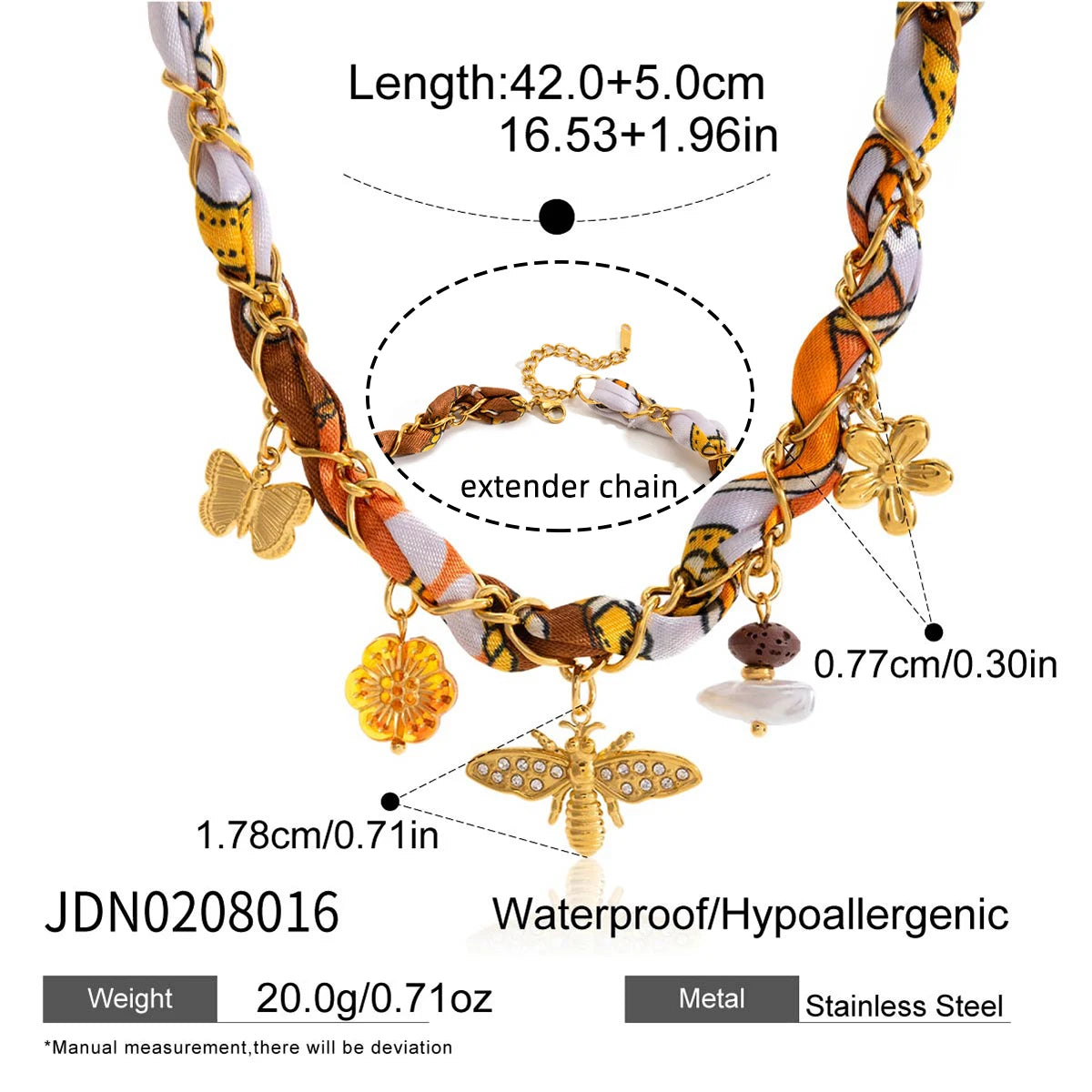 Zora Holiday Style Multi-charm Scarf Necklace