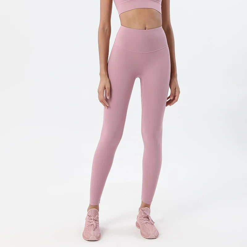 LULU-Style Double-Sided Brushed Yoga Pants