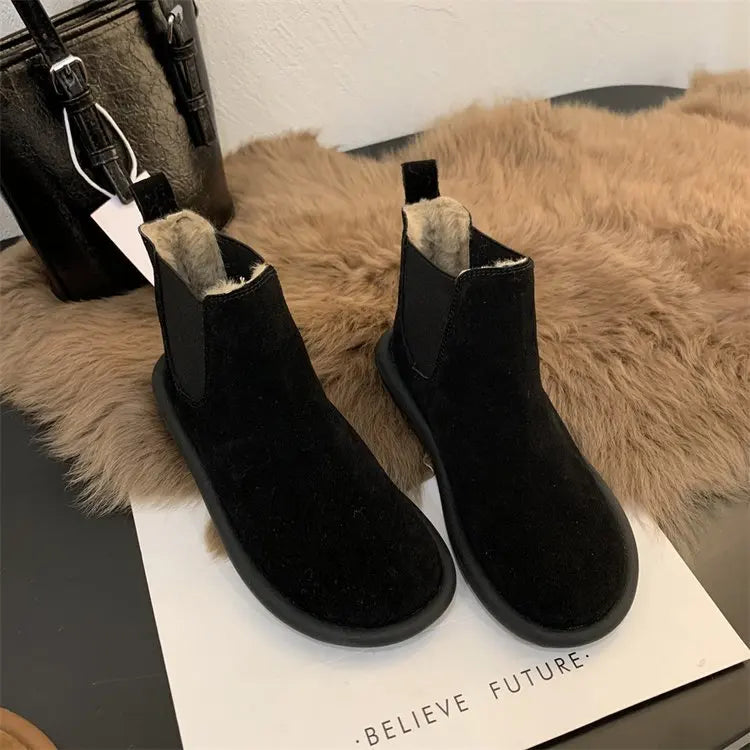 Snow Boots for Women Popular Warm Cotton Shoes Fleece-Lined Thickeneded Boots