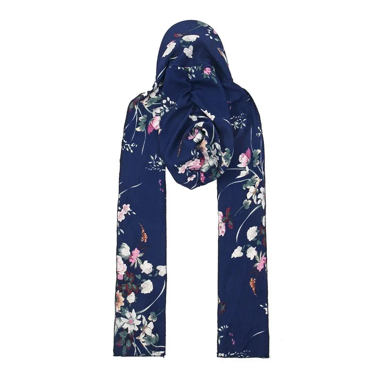 Women's New Printed Brim Headscarf Hat Outerwear