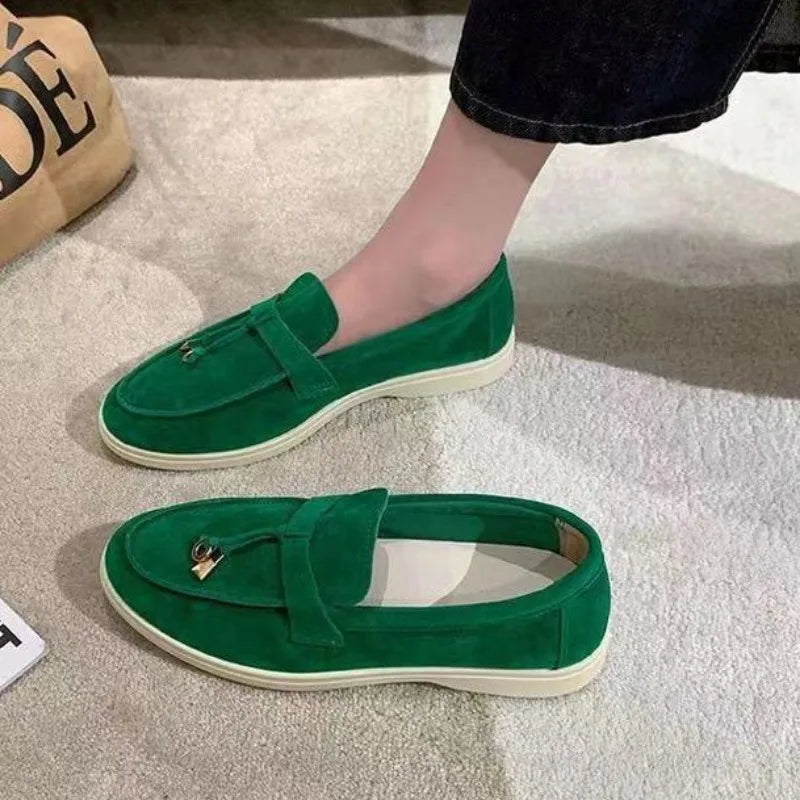 Women Flats  Platform Suede Loafers