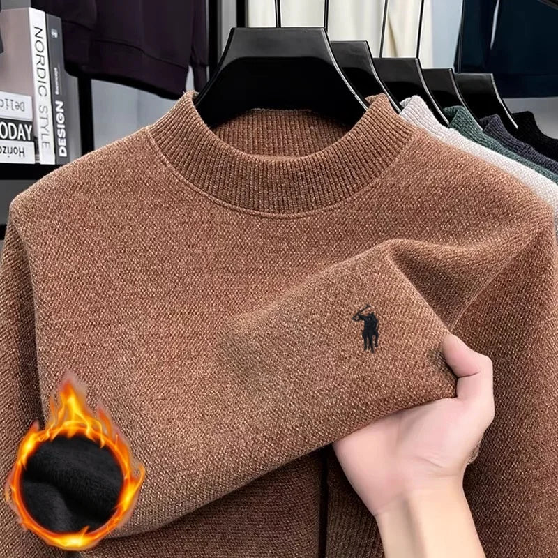 Personalized Mens Exquisite Brand Paul Classic Embroidered  Knitted Sweater