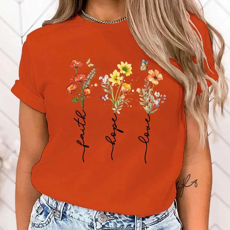 Women's Blouses T Shirt   Short Sleeve