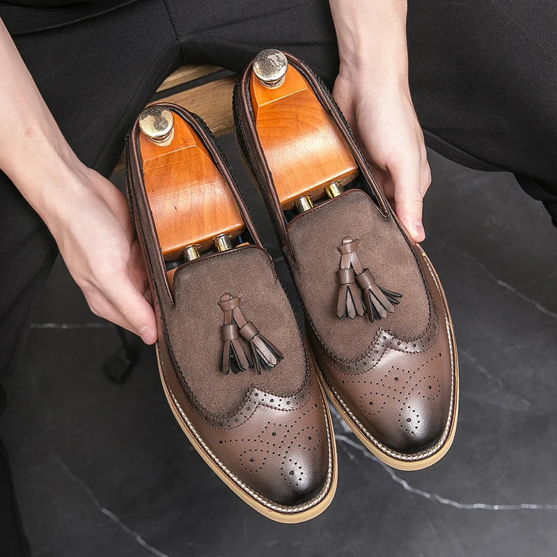 Men Business Dress Casual  Shoes Slip-on Evening Dress shoes