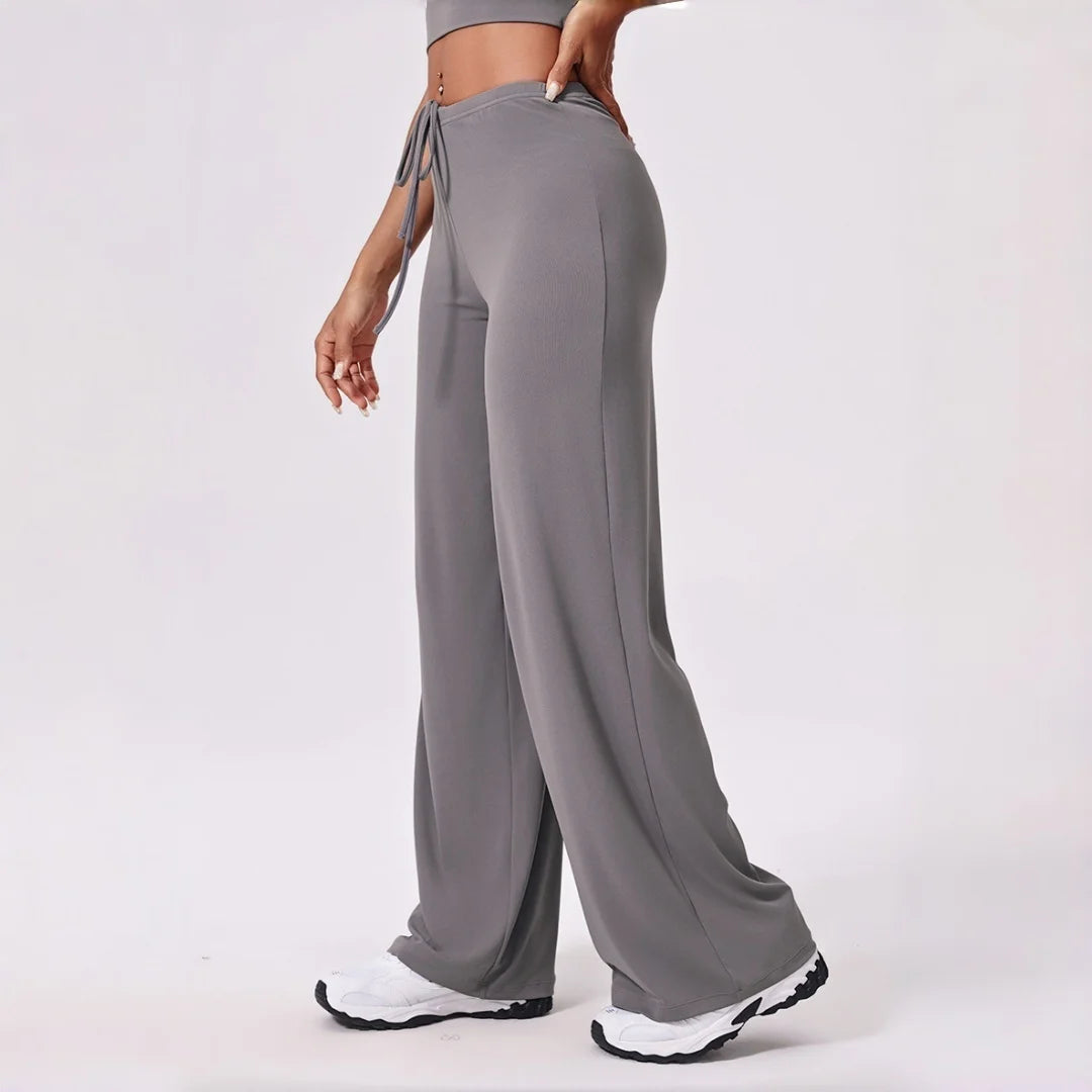 Women's Wide-leg Loose Yoga Pants High Waist Hip Lift Breathable Sports Flared Trousers