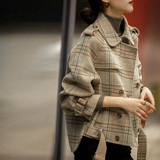Wool Short Coats Women Jackets Blends Jacket