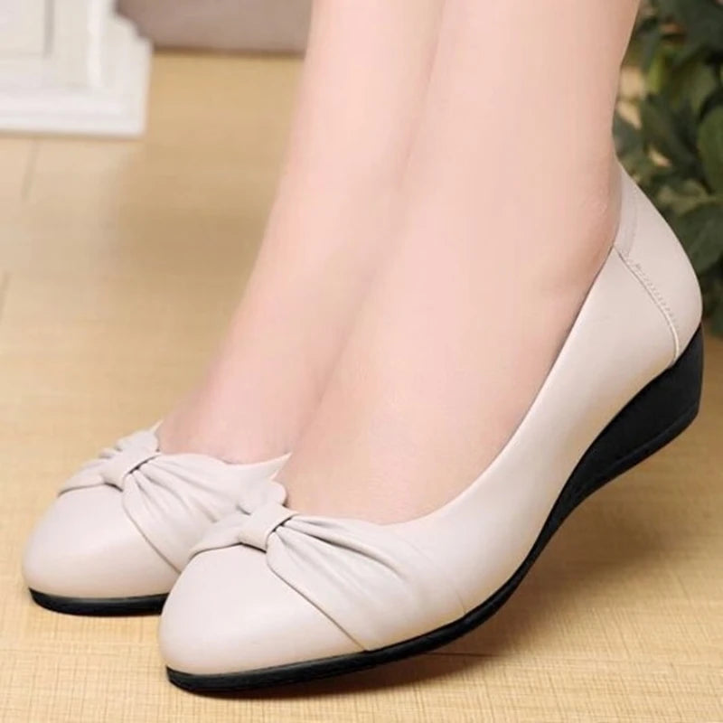 Women Flats Shoes Casual Light Comfortable Patent Leather  Outdoor Loafers