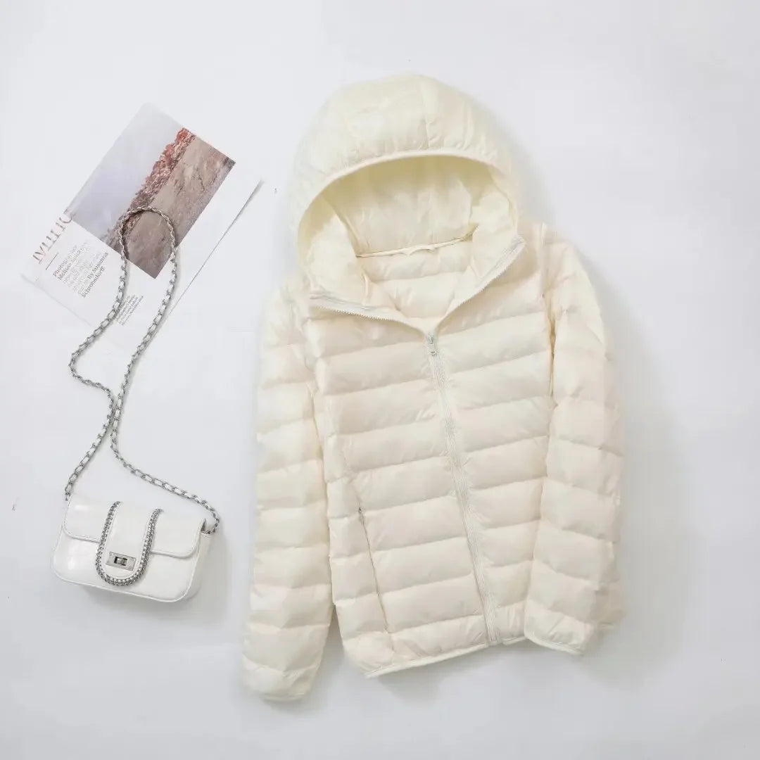 Female Ultra Lightweight Packable Hooded Down Coats