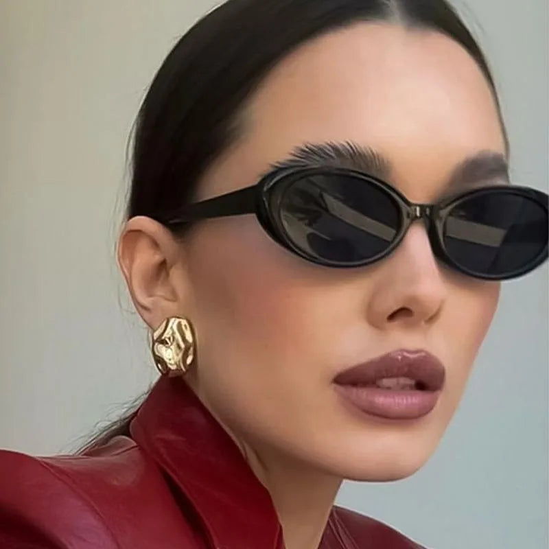 Small Oval Sunglasses for Women Vintage Design Sun glasses