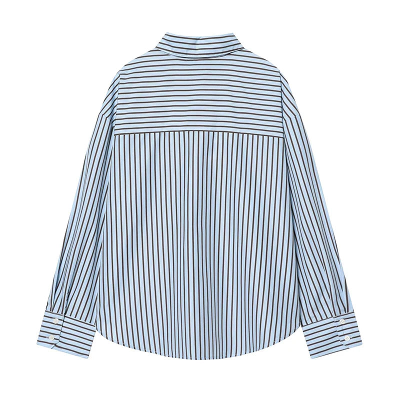 Fashion Blouses Spring Women's Chic Stripes