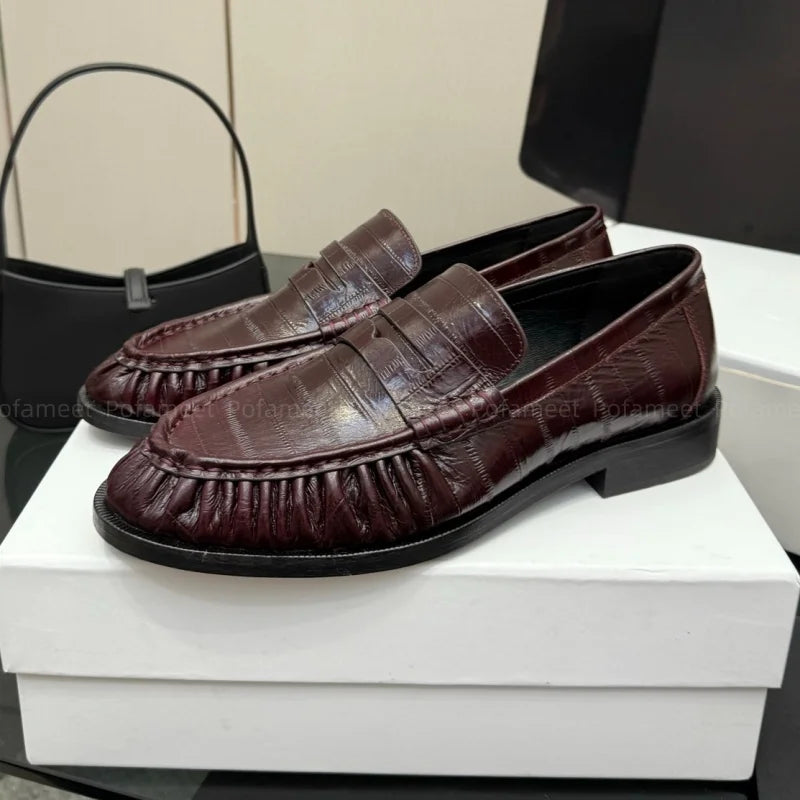 Women Loafers Flats Round Toe Soft Suede Leather Top Quality Casual Shoes