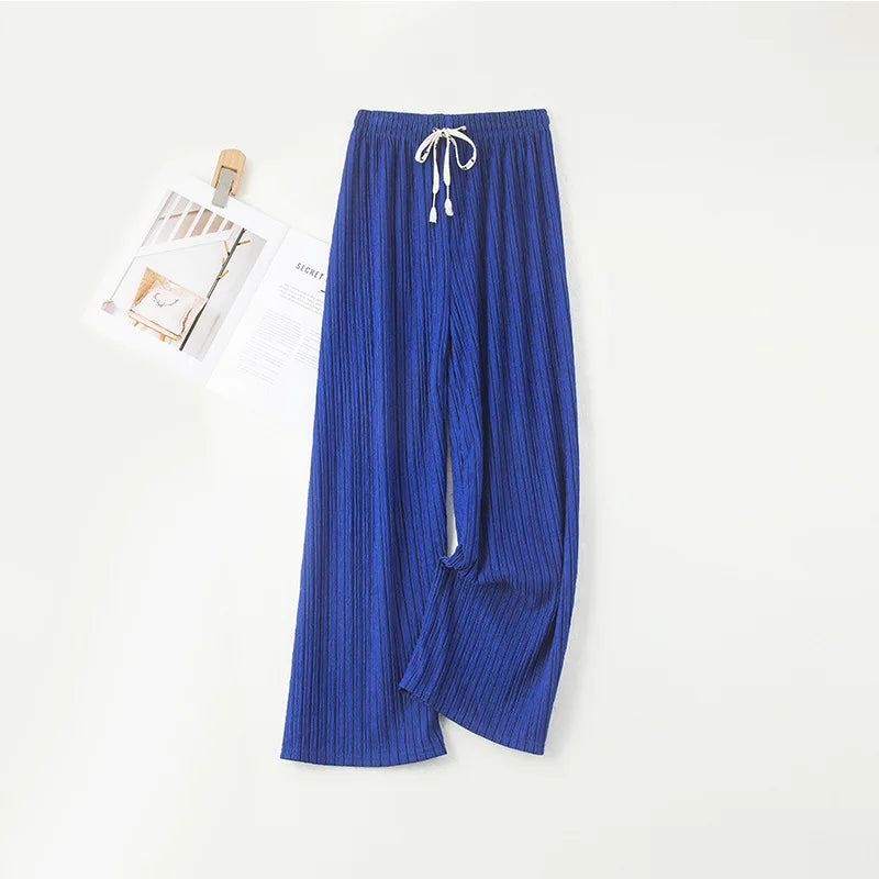 Wide Leg  Women's High Waist Drape Pleated Loose Casual pants