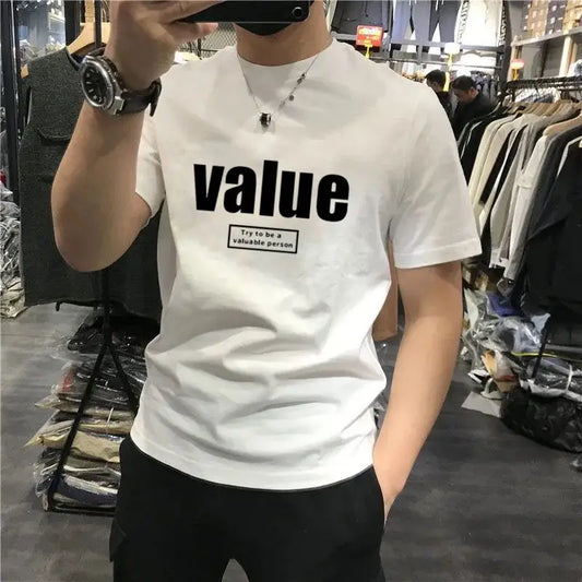 T Shirt for Men Tee Shirts Black 100% Cotton