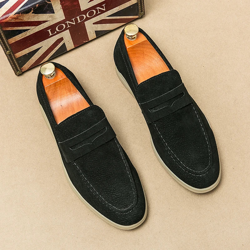 Men's Loafers  Massage Soles  Leather Casual Shoes