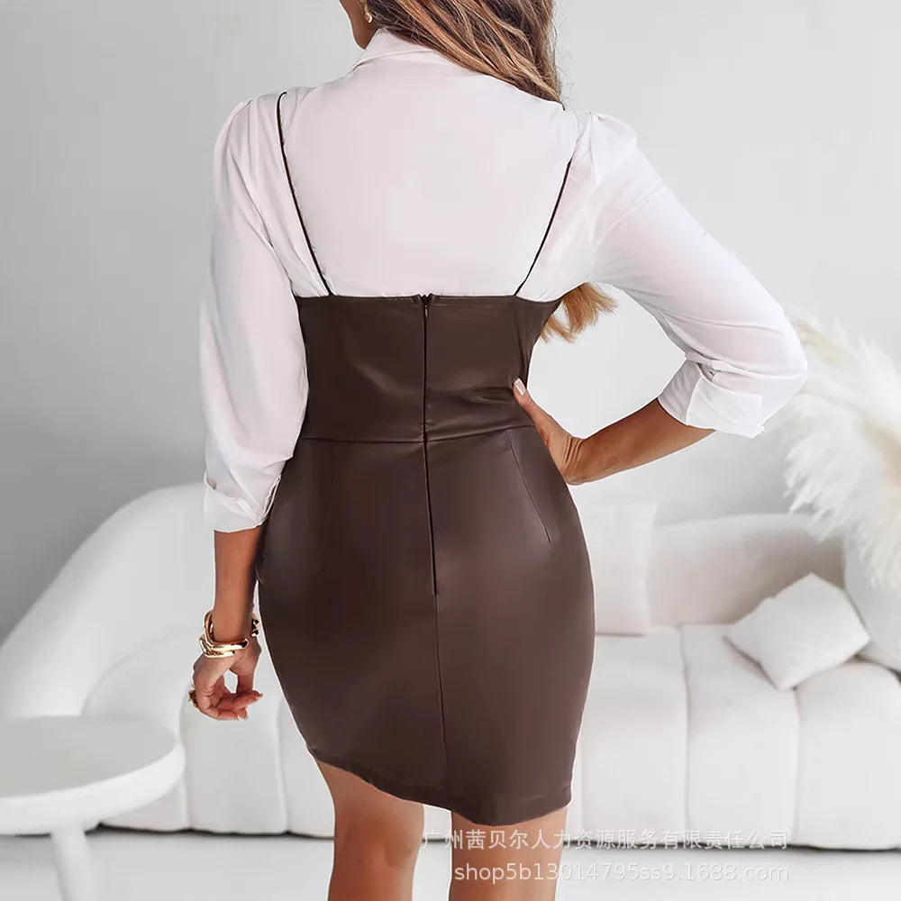 Women 2 Piece Sets Dress  Full Sleeve Shirt