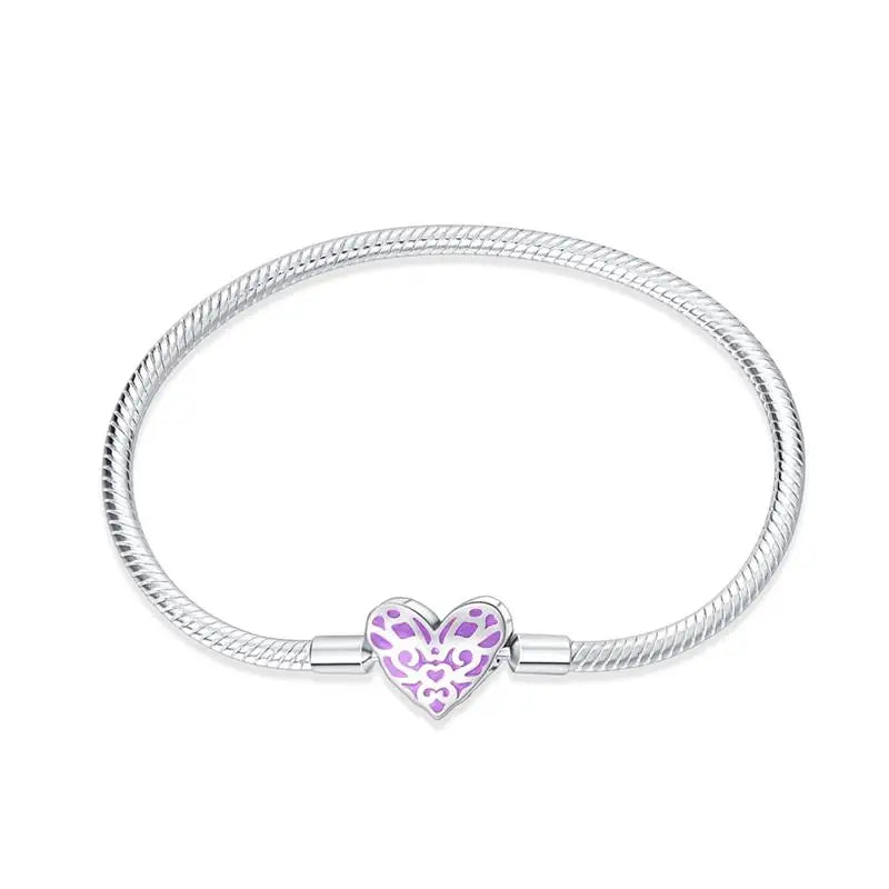 Silver Colorful Love Zircon Women's Jewelry