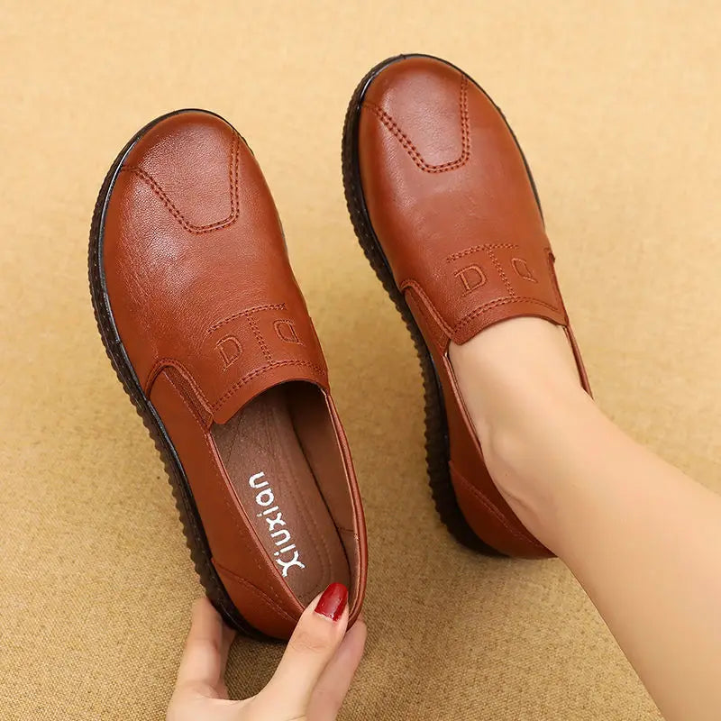 woman casual walking shoes grandma ladies comfort moccasins