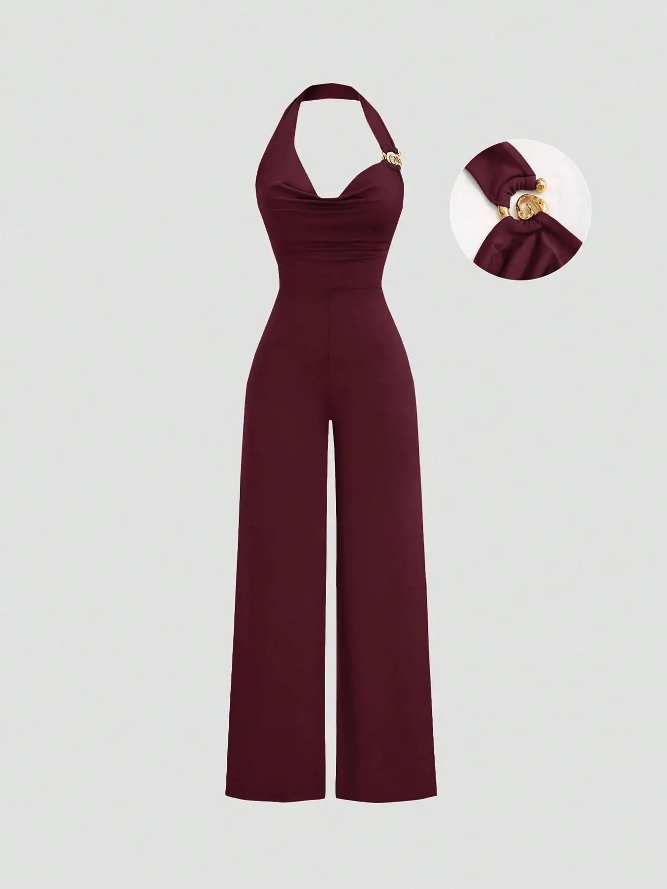 Women's Slim Fit Jumpsuit Backless Halter