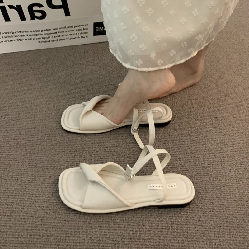 Women's Sandals Flat Rubber Sole Comfortable Sandals Breathable Fashion