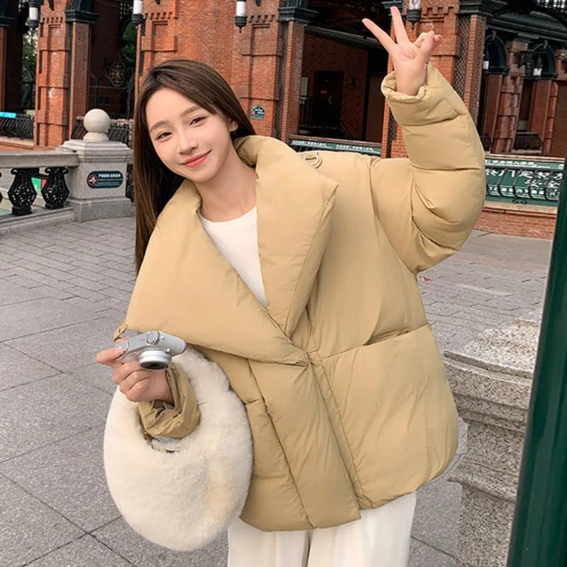 Women's Winter Lapel Puffer Jacket