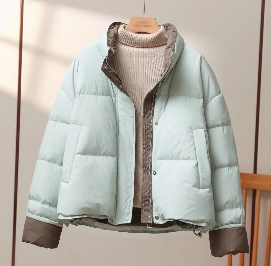 Womens Parkas Crop Puffy Coats  Slim Thick  Streetwear Chic Jacket