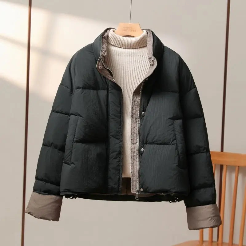 Womens Parkas Crop Puffy Coats  Slim Thick  Streetwear Chic Jacket