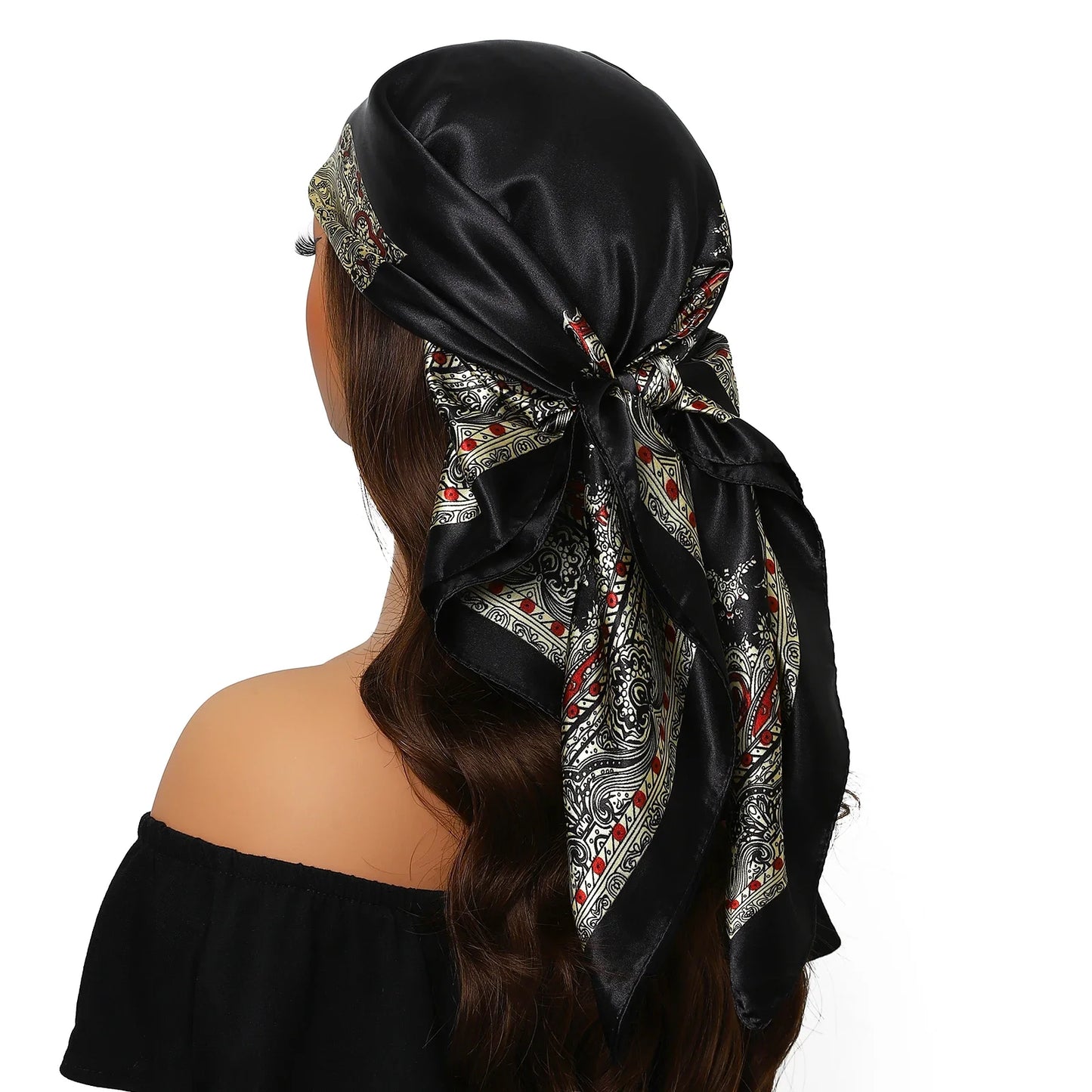 Head Scarf for Women Luxury Brand Satin Bandana