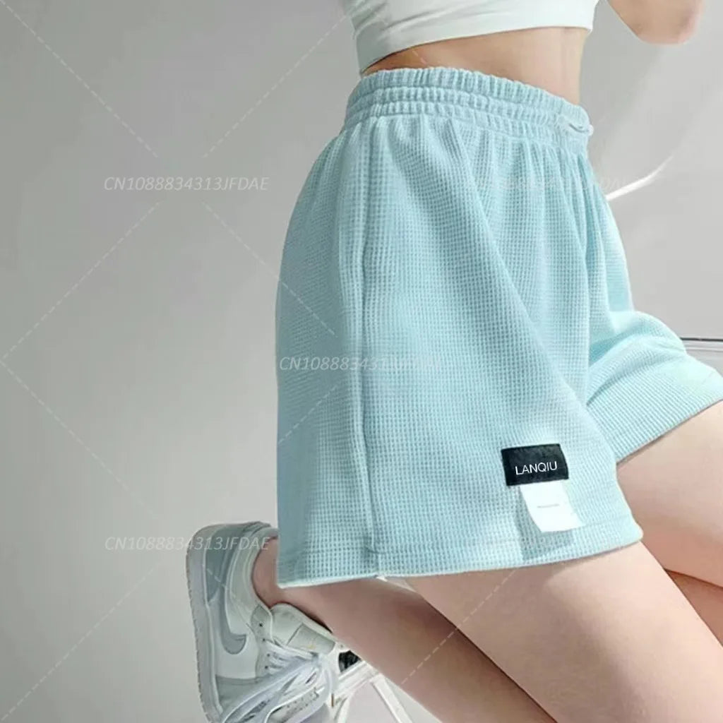 Women's  High Waisted  Loose Bottoms Casual Aesthetic Elastics Shorts