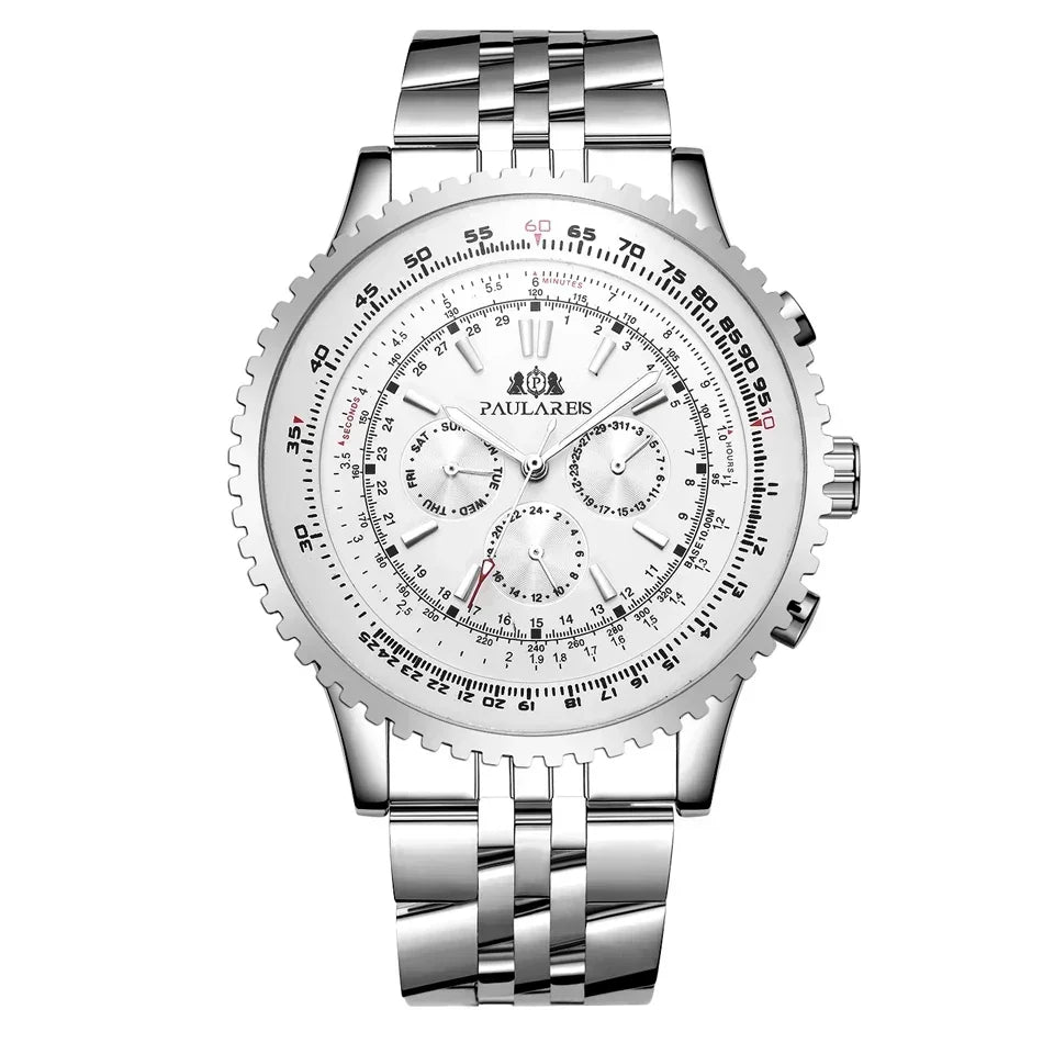 Mechanical Self Wind Leather Fashion Sports 50mm Classic watch