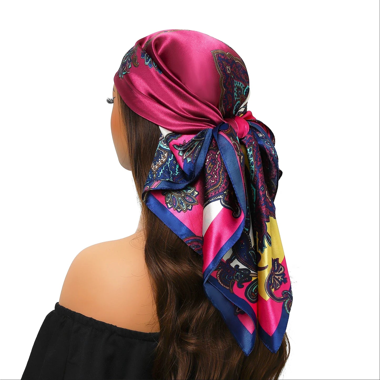 Head Scarf for Women Luxury Brand Satin Bandana