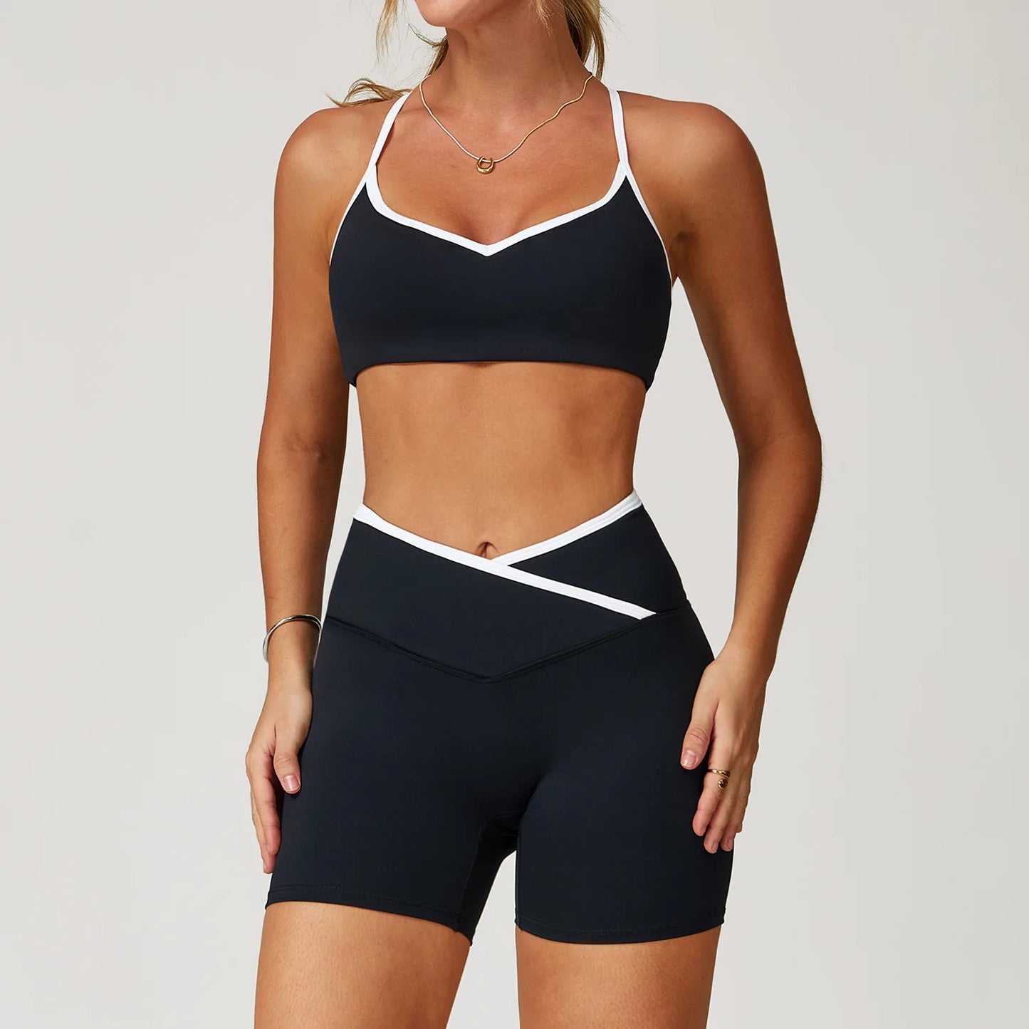 Women's Yoga Set 2 Pieces Workout Tracksuit Sportswear Gym Clothing