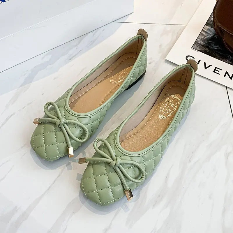 Casual Flats Shoes Women Fashion Pointed Toe  Single Shallow Mouth Loafers