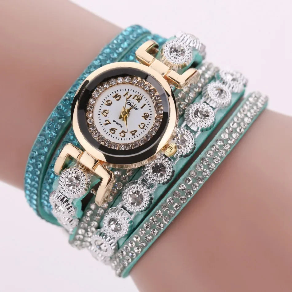 Bracelet Watch Women Vintage Rhinestone Crystal Dial