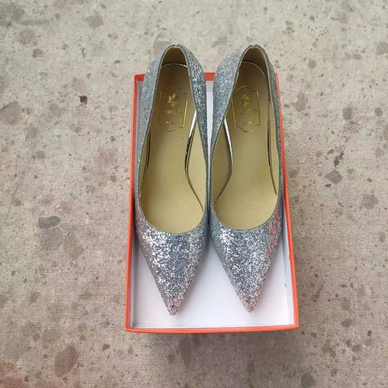 High Heels Women Wedding Shoes Bride Gold Heels Luxury Designer