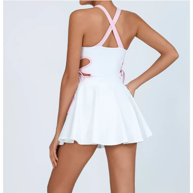 Women Tennis Yoga Set One-Pieces Dress