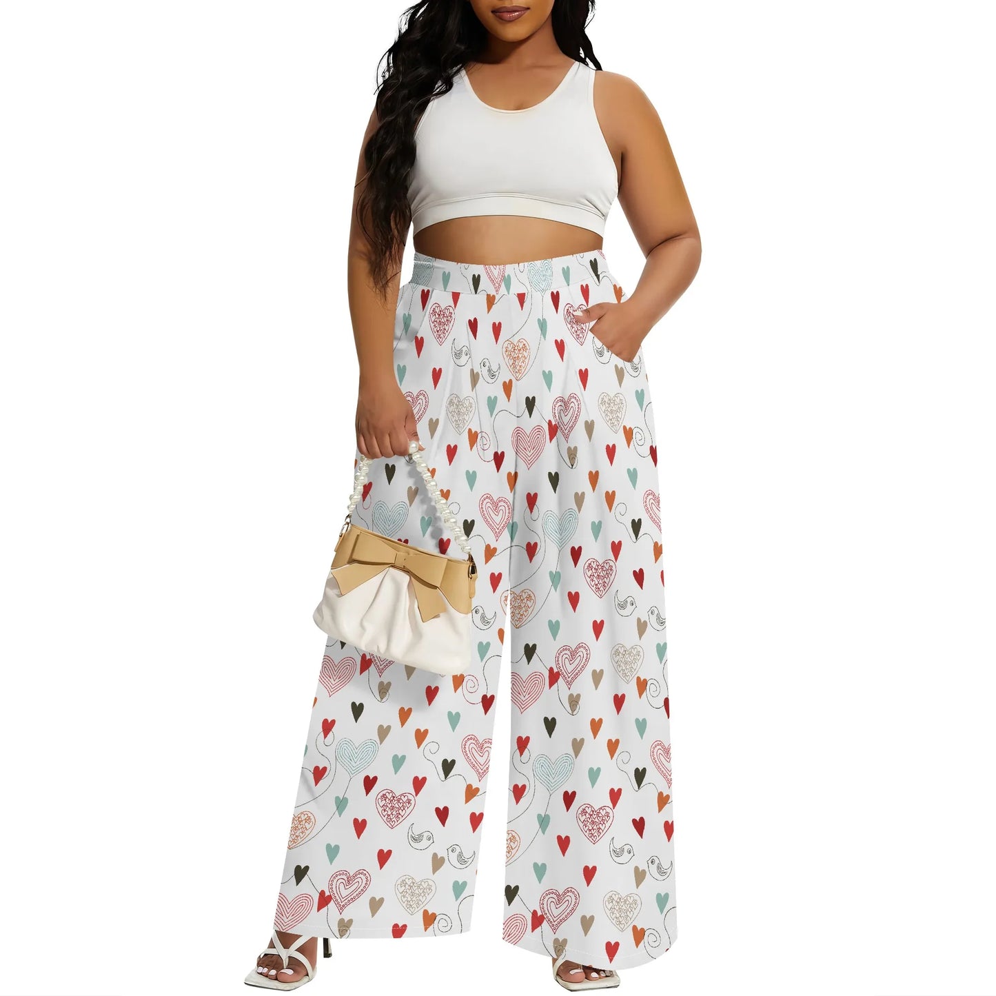 Wide Leg Pants for Women  with Pocket
