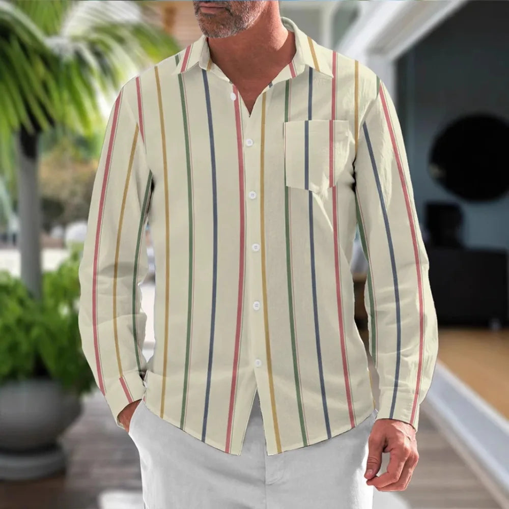 Button Up Shirts Seafoam Striped