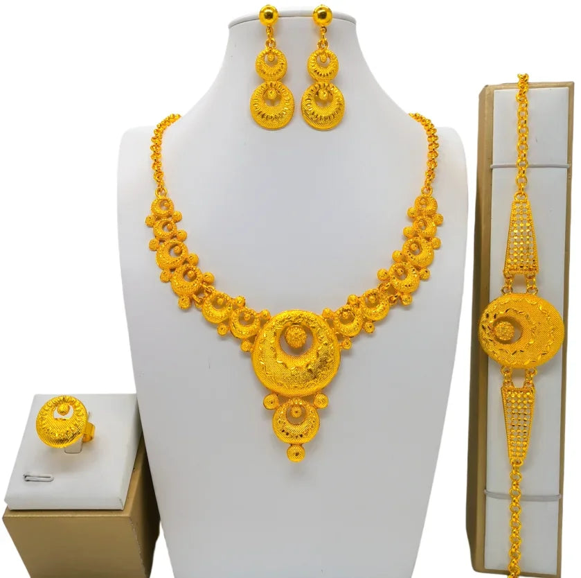 Flower Design Luxury Color Women's Jewelry Set
