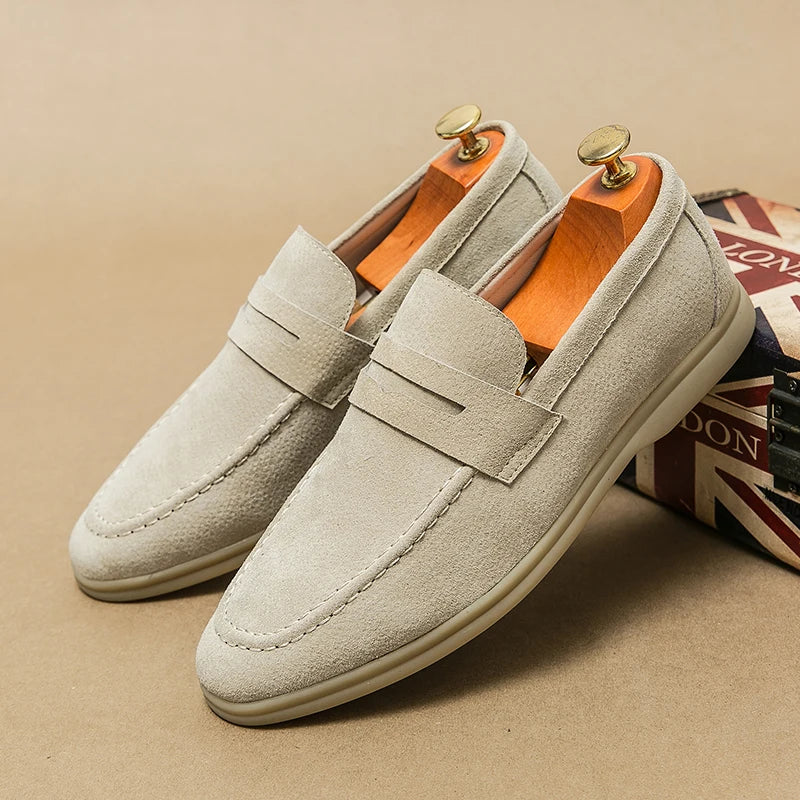 Men's Loafers  Massage Soles  Leather Casual Shoes