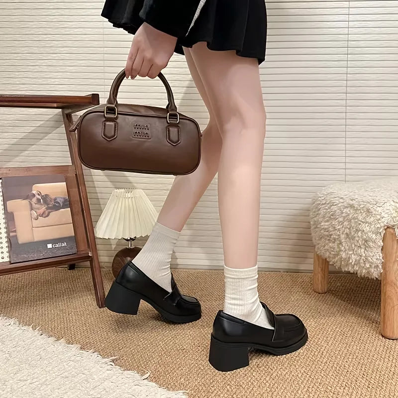 Women's Slip-On Loafers - Black Shoes, Slip-On Closure Casual Shoes