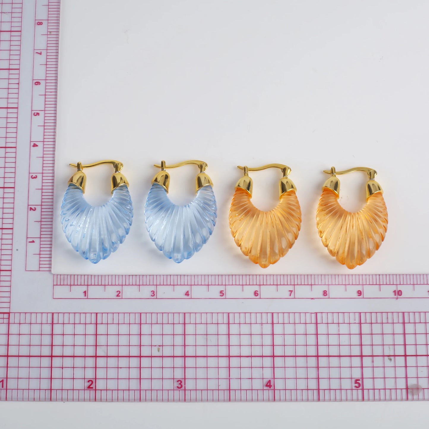 Transparent Crystal Irregular Curved Simple Earrings