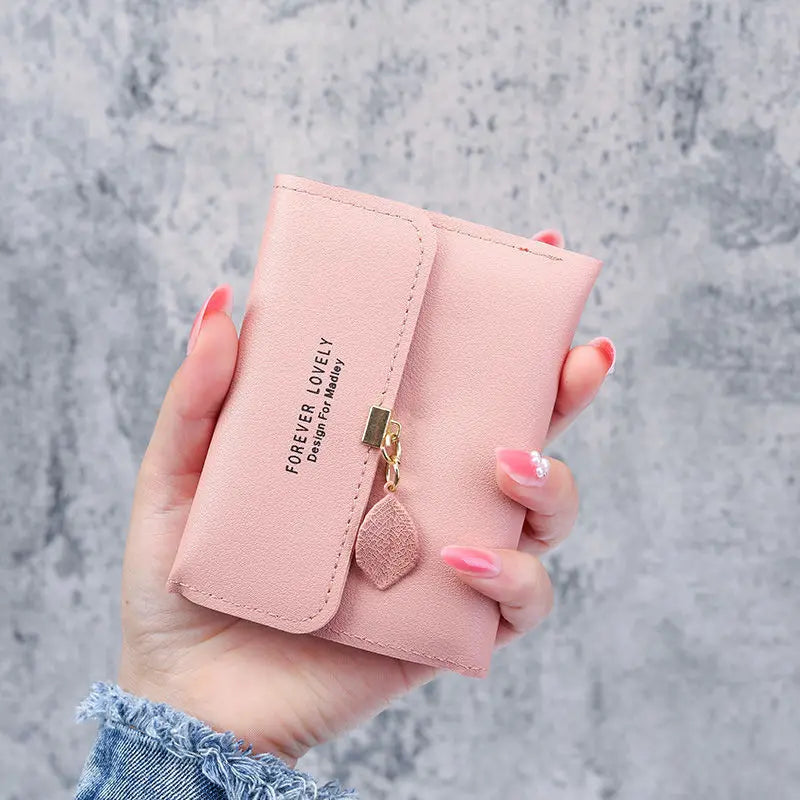 Women Wallet Pu Leather Portable Purse Small Wallet